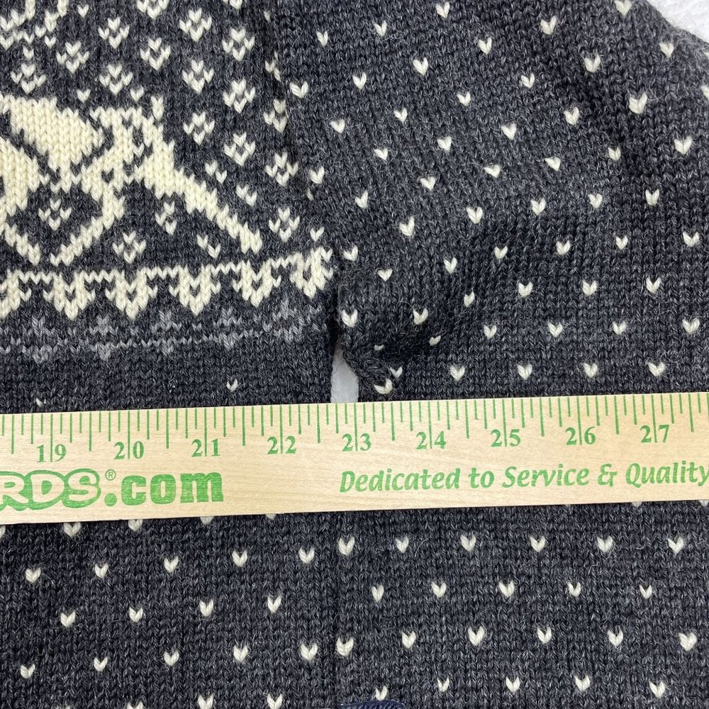 Dale Of Norway Mens Nowegian Wool Fair Isle Reindeer Sweater Size L Clasp Thick - Picture 4 of 12
